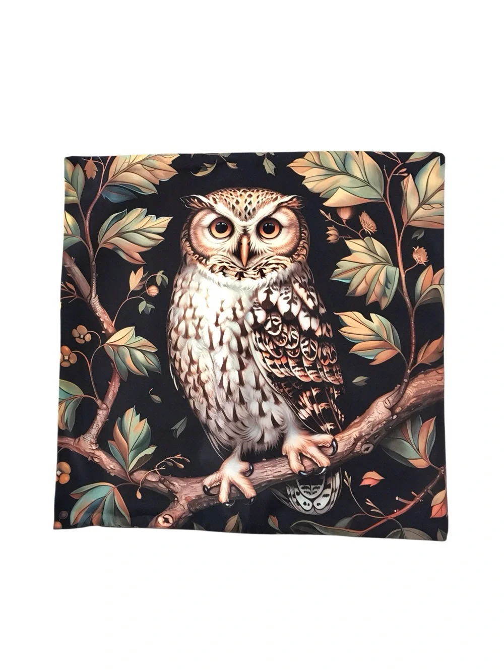 NWOT Animal Owl Floral Throw Pillow COVERSWilliam Morris Art Deco Style